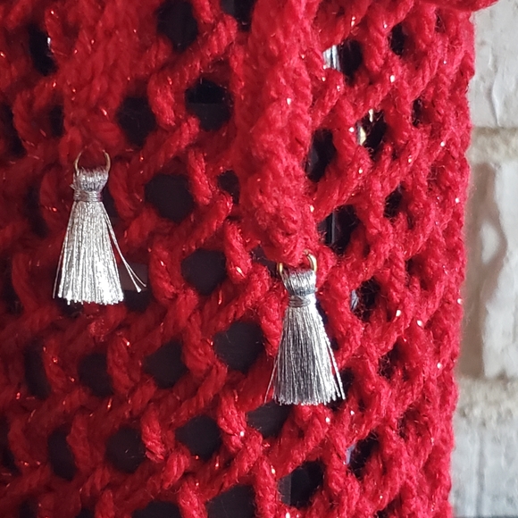 Red Sparkly Wine Bottke Cover - Picture 3 of 6